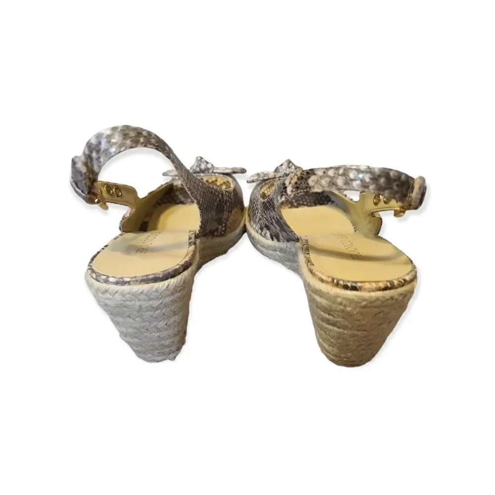 Franco Sarto Snakeprint Espadrille Size 8